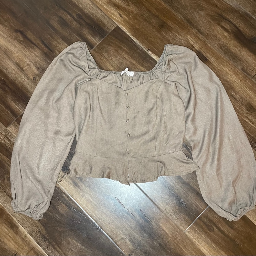 Off-Shoulder Long Sleeve Top